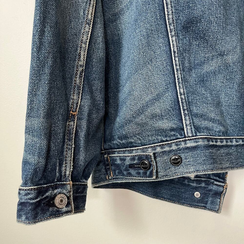 American Eagle Mens Distressed Denim Jacket Mens Small Casual Streetwear - Picture 9 of 14